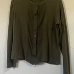 Jaclyn Smith FINAL MARKDOWN  Olive Green Button-Up Cardigan small Photo 0