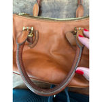 J.Crew  Women's Brown Genuine Leather Teddie Satchel Bag Photo 9