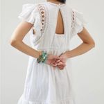Anthropologie ruffle mini dress with lace Photo 2