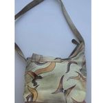 Vintage Magnifique Painted Peacock Art Leather Butterfly Floral Shoulder Bag White Photo 13