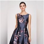 Kay Unger  Elsa Floral Tea Length Dress - Size 2 - Elegant (New) Photo 2
