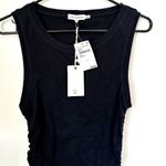 Good American NWT Black Rouched Tank - Size 3 (Large) Photo 2