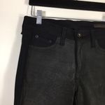 Rag and Bone Hyde Genuine Leather Panel Jeans Size 29 Coal Photo 11