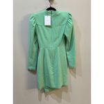 ALC Frank NWT A.L.C.‎ Mini Cady Jane Sheath Dress Crepe Ruched Long Sleeve Green Size 00 Photo 1