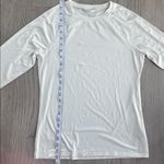 L.L. Bean Simple Soft Base Layer Crew Tee Sea Salt / Cream Size Medium White Photo 4