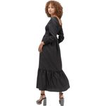 Hill House NWT  The‎ Emily Nap Smocked Black Maxi Dress Crushed Taffeta Size XS Photo 2