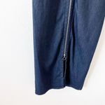 ZARA  The Minimal Denim Zip Up Midi Dress in Blue Photo 5