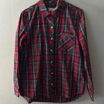 Vineyard Vines Women’s  Merry Plaid Relaxed Chillmark Button Down Red Size 10 Photo 0