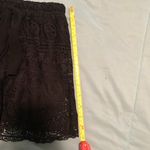 Lily White Black Crochet Shorts with Bow Tie Front Photo 4