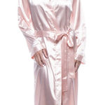 NWT Noble Mount Elegant Pink Satin Robe Size L Photo 0