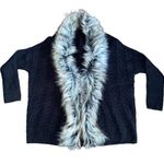 Jessica Simpson Oversized Faux Fur Lined Knit Black Sweater Cardigan Size Small Photo 15