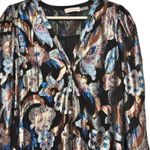 Ramy Brook Trey Metallic Floral button down Blouse feminine luxury S Photo 5