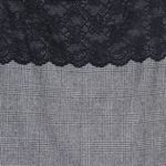 ZARA Plaid Pencil Skirt Size Small Black White Lace Overlay Houndstooth Wool Photo 1