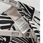 Chico's tropical Leaf Print Black White Cover Up Kimono beach poolside One Size Photo 2