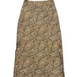 Walter Baker NWT Satin Brown, Black & Cream Paisley Satin Pencil Midi Skirt Sz 2 Photo 0