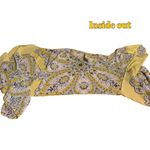 ROSEY TOMATO YELLOW & BLACK LIGHTWEIGHT PAISLEY PRINT BOLERO COVER (3X) Photo 8