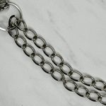 Coin Charm Silver Tone Metal Chain Link Belt Small (S) Classical Y2K Edgy ā” Photo 8