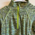 Athleta  Fast Track Quarter Zip Lime Green Pullover Photo 2
