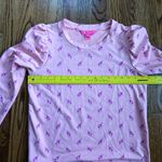 Lilly Pulitzer Jansen Sweatshirt Peach Hyacinth Flamingo Print Sz Small Photo 8