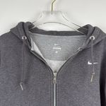 Nike Swoosh Full Zip Up Hoodie Sweatshirt in Gray Size Medium Photo 1