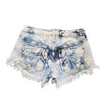 We The Free  People Shorts Women 24 Denim Distressed Cut Off Button Fly Hot Pants Photo 3