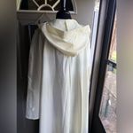 Vintage Betty Rose hooded silk blend loose maxi trench coat, one size White Photo 7