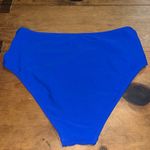 Cupshe Women's  rushed High Waist Bikini Bottoms Size Large Blue Color Photo 1