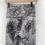 Beyond Yoga Leggings Small Abstract Floral Gray High Waist Flip It & Reverse It Photo 7