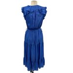 Karina Grimaldi  Sabrina‎ Maxi Dress Tiered Short Sleeve Silk Blend Blue Size XS Photo 12
