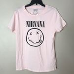 Hot Topic Nirvana Pink Smile Girls T-Shirt size large Photo 1