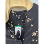 Hilary Radley Hilary Radley XL Black Floral Print Long Sleeve Button Down Blouse Top Photo 1