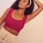 Free People workout gym ruffle sports bra S NEW Photo 0