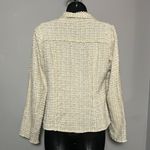 CAbi #985 XS Wheat Chenille Tweed Knit Blazer Photo 4