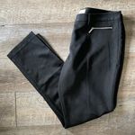 Michael Michael Kors Black Straight Leg Dress Pants with Zipper Accent Size 10P Photo 0