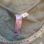 Alya EUC Green Embroidered Boho Sleeveless Tunic Dress Sz S Photo 4
