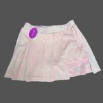 NWT Baby Pink Pleated Mini Skirt With Solid Ruffle Tennis Skirt Photo 4