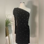 Mac Duggal NWT 55667 Rhinestone One Shoulder Long Sleeve Mini Dress Sz 4 $348 Photo 3
