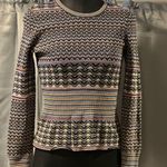Shoshanna Womens Crew Neck Ribbed Pullover Sweater Multi Colored Size Med $330 Photo 6