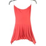 Rhapsody  Y2K Strapless Dress Womens M Orange Bandeau Stretch Shark Bite Coquette Photo 6