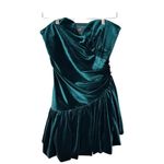Ever New Bubble Hem Mini Velvet Emerald Dress Heart Diamanté Sz 8 Petite Party Green Photo 4