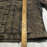 TIME AND TRU Acid Wash Denim Jacket Brown Distressed Button Front Size XXXL Photo 4