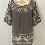 Sundance  silk embroidered boho peasant top M Photo 0