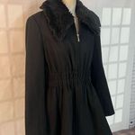 Laundry by Shelli Segal Fur Wide Collared Full Zip Fit & Flare Dress Coat Sz 14 Photo 1