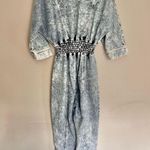 Retrofete Eti Denim Jumpsuit In Light Blue Acid Wash Size Small Photo 6