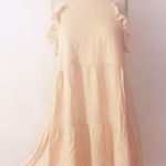 Halter Ruffle Tiered Boho Hippie Gypsy Beach Dress Orange Photo 3