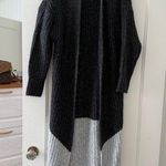 EXPRESS Grey Colorblock Chunky Knit Longline Open Oversized Cardigan Coat XSmall Photo 0