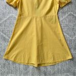 VERO MODA Taya Puff Sleeve Cut Out Mini Sundress in Yarrow Dandelion Lemon Sz M Photo 6