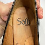 Sofft black patent leather heels pumps peep toe size 7.5 dressy black tie Photo 8