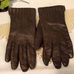 Vintage Faux Leather Ladies Driving Gloves Brown Photo 0