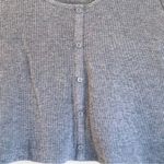 Wild Fable Gray Waffle Short Sleeve Crop Top — Buttons — XS — Summer — Like New Photo 6